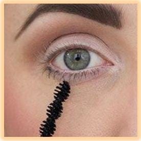 apply the mascara to lower lashes